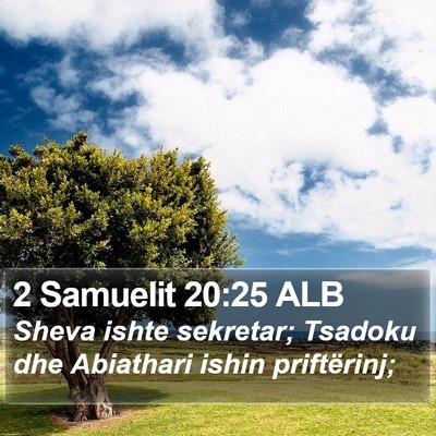 2 Samuelit 20:25 ALB Bible Verse Image