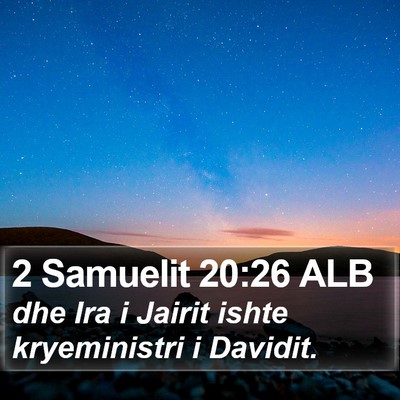 2 Samuelit 20:26 ALB Bible Verse Image