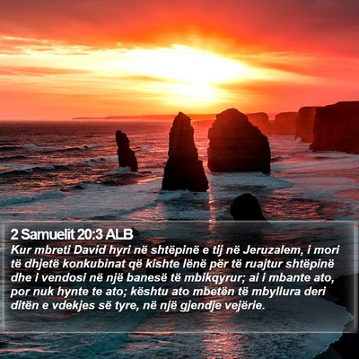 2 Samuelit 20:3 ALB Bible Verse Image