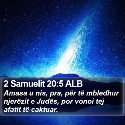 2 Samuelit 20:5 ALB Bible Verse Image