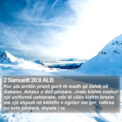 2 Samuelit 20:8 ALB Bible Verse Image