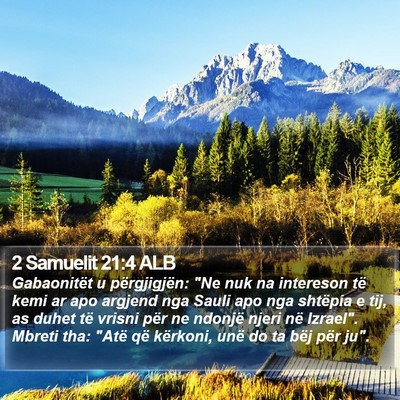 2 Samuelit 21:4 ALB Bible Verse Image