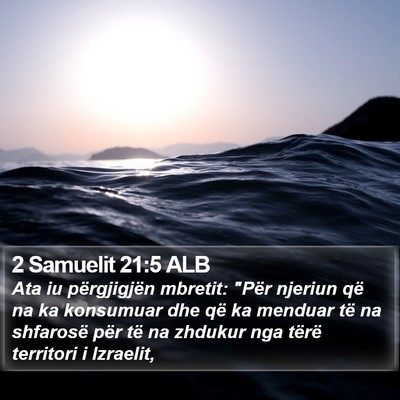 2 Samuelit 21:5 ALB Bible Verse Image