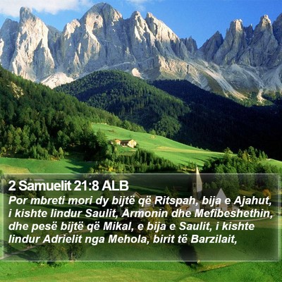 2 Samuelit 21:8 ALB Bible Verse Image