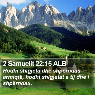 2 Samuelit 22:15 ALB Bible Verse Image