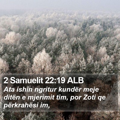 2 Samuelit 22:19 ALB Bible Verse Image