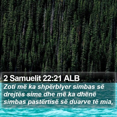 2 Samuelit 22:21 ALB Bible Verse Image