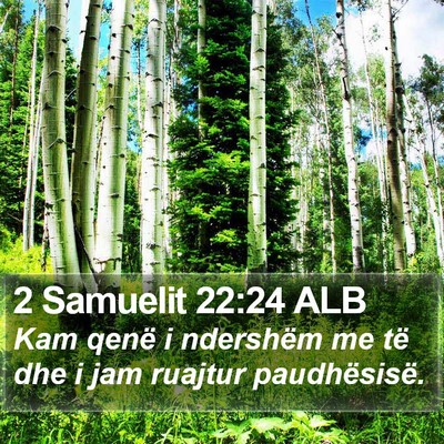 2 Samuelit 22:24 ALB Bible Verse Image