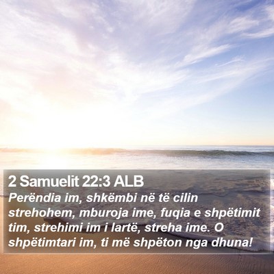2 Samuelit 22:3 ALB Bible Verse Image
