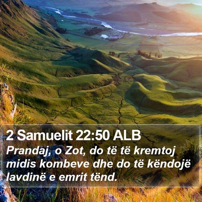 2 Samuelit 22:50 ALB Bible Verse Image