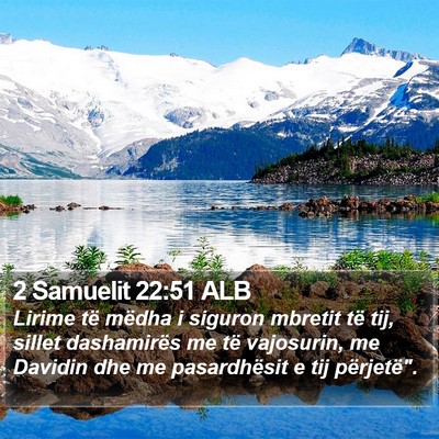 2 Samuelit 22:51 ALB Bible Verse Image