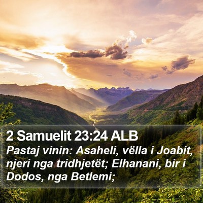 2 Samuelit 23:24 ALB Bible Verse Image