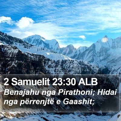 2 Samuelit 23:30 ALB Bible Verse Image