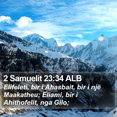 2 Samuelit 23:34 ALB Bible Verse Image