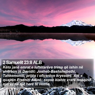2 Samuelit 23:8 ALB Bible Verse Image