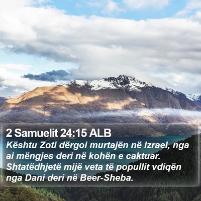 2 Samuelit 24:15 ALB Bible Verse Image
