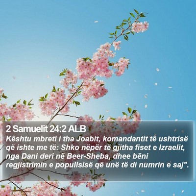 2 Samuelit 24:2 ALB Bible Verse Image