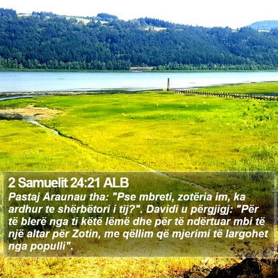 2 Samuelit 24:21 ALB Bible Verse Image