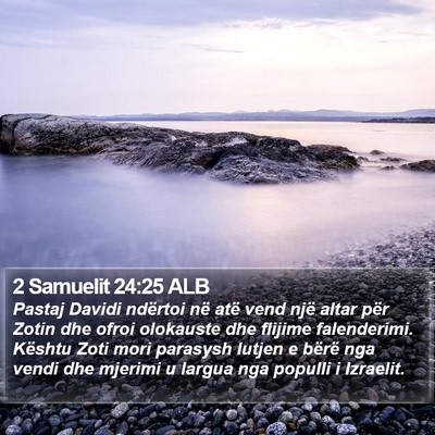 2 Samuelit 24:25 ALB Bible Verse Image