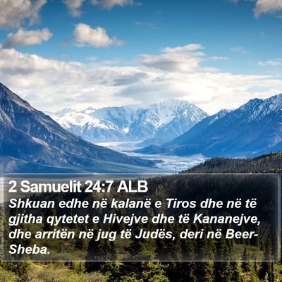 2 Samuelit 24:7 ALB Bible Verse Image
