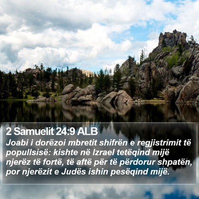 2 Samuelit 24:9 ALB Bible Verse Image