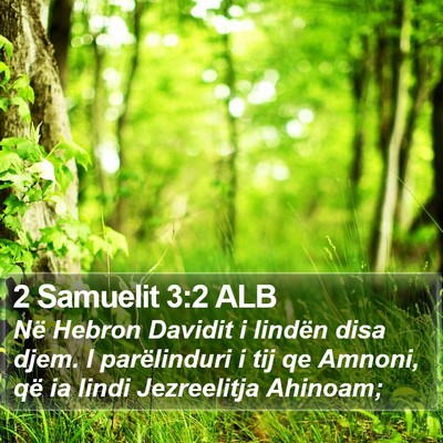 2 Samuelit 3:2 ALB Bible Verse Image