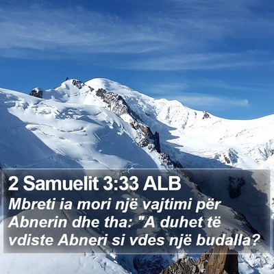 2 Samuelit 3:33 ALB Bible Verse Image