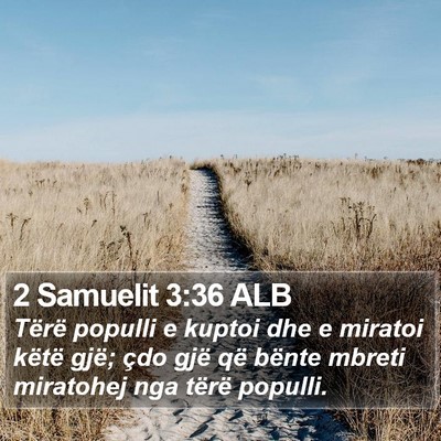 2 Samuelit 3:36 ALB Bible Verse Image