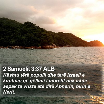 2 Samuelit 3:37 ALB Bible Verse Image