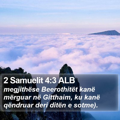 2 Samuelit 4:3 ALB Bible Verse Image
