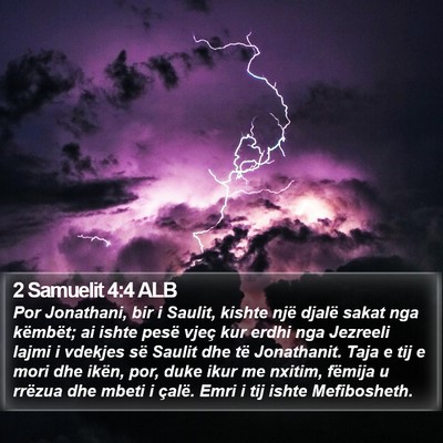 2 Samuelit 4:4 ALB Bible Verse Image