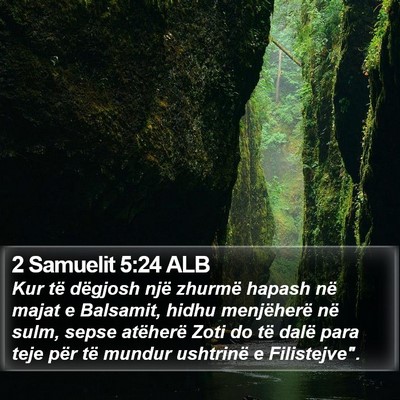 2 Samuelit 5:24 ALB Bible Verse Image