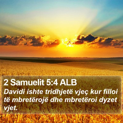 2 Samuelit 5:4 ALB Bible Verse Image