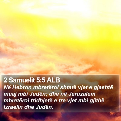 2 Samuelit 5:5 ALB Bible Verse Image