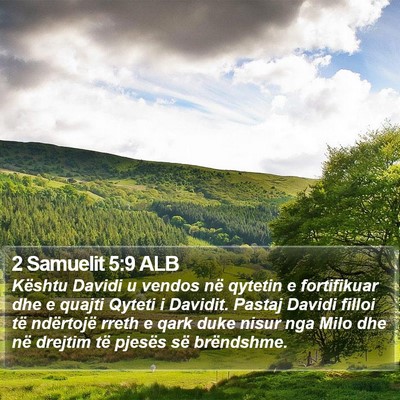 2 Samuelit 5:9 ALB Bible Verse Image