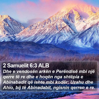 2 Samuelit 6:3 ALB Bible Verse Image