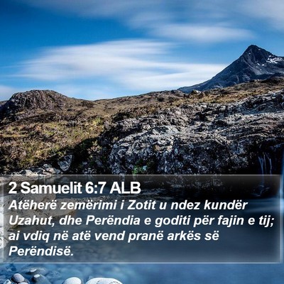 2 Samuelit 6:7 ALB Bible Verse Image