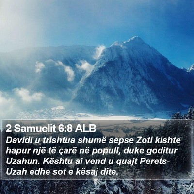 2 Samuelit 6:8 ALB Bible Verse Image