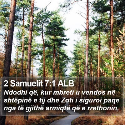 2 Samuelit 7:1 ALB Bible Verse Image