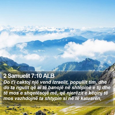 2 Samuelit 7:10 ALB Bible Verse Image