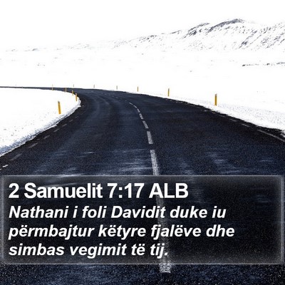 2 Samuelit 7:17 ALB Bible Verse Image