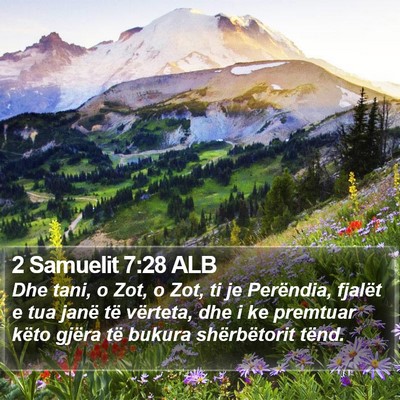 2 Samuelit 7:28 ALB Bible Verse Image