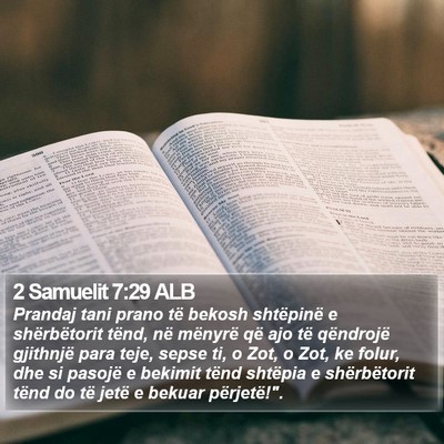 2 Samuelit 7:29 ALB Bible Verse Image