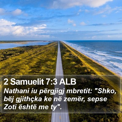 2 Samuelit 7:3 ALB Bible Verse Image