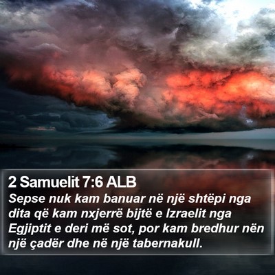 2 Samuelit 7:6 ALB Bible Verse Image