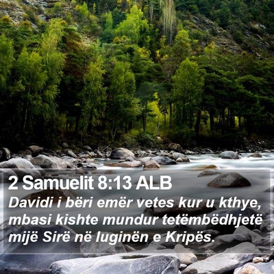 2 Samuelit 8:13 ALB Bible Verse Image