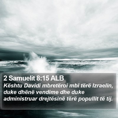 2 Samuelit 8:15 ALB Bible Verse Image
