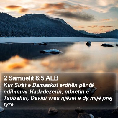 2 Samuelit 8:5 ALB Bible Verse Image