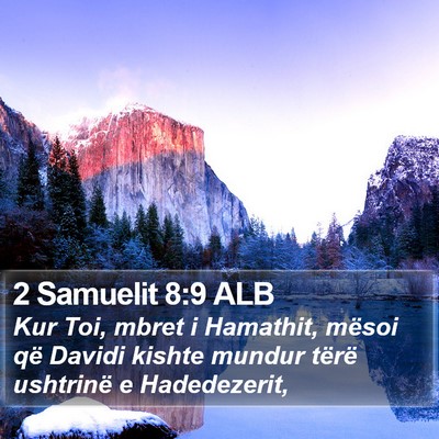 2 Samuelit 8:9 ALB Bible Verse Image