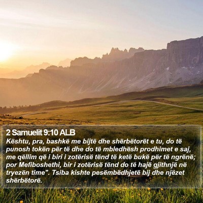 2 Samuelit 9:10 ALB Bible Verse Image